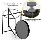 Side Table, End Table Metal Small Table Indoor Outdoor & Snack Bedside Table Sofa Side Snack Table Accent Coffee Table Living Room Bedroom Balcony 1 Layer (Black))