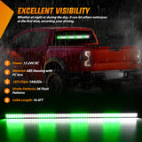 Nilight 144LED Traffic Advisor Strobe Light Bar with Controller Green White Emergency Warning Lights Hazard Interior Front/Rear Windshield Flashing for Cars Plow Trucks Construction Vehicles