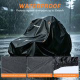 Zero Turn Mower Cover 80 Inch, Waterproof Lawn Mower Cover | Fits Mowers up to 80 InchL x 62 InchW x 55 InchH, 420D Heavy Duty Fabric, All-weather & UV Protection