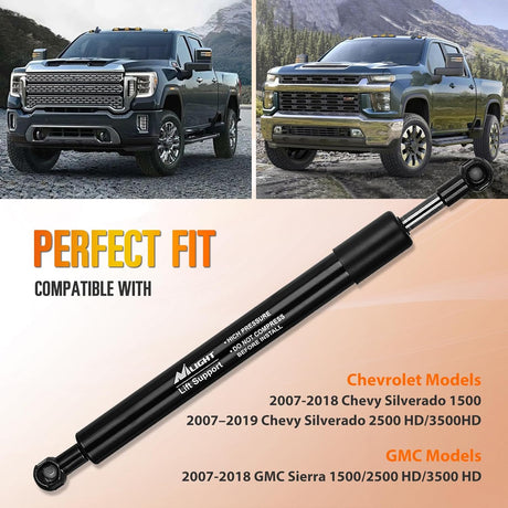 Pickup Tailgate Assist Shock for 07-19 Silverado & Sierra, Truck Tail Gate Lift Assist Tailgate Shock Damper for Chevy Silverado GMC Sierra 1500 & 2500 3500 HD 2007-2015 2016 2017 2018 2019