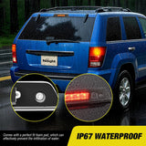 Third Brake Light Tail High Mount 3rd Stop Lights Smoked Lens Compatible with Jeep Grand Cherokee 2005 2006 2007 2008 2009 2010 Van SUV Rear Center Cab Lamp