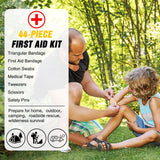 Car Emergency Kit with Jumper Cable Air Compressor Tire Repair Essential Tools First Aid Alligator Connector Electrical Kit for Travel Camping Outdoor Cars Truck SUV RV