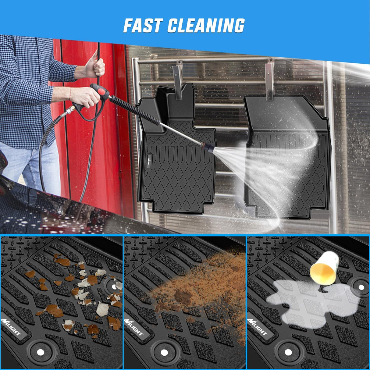 Floor Mats for Tesla Cybertruck Cyber Truck 2023 2024 2025 2026 All Weather Custom Fit Heavy Duty Floor Liners