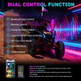 COB RGB LED Whip Light 1PC 4FT Spiral Lighted Antenna Whips | Bluetooth APP and Remote Control with DIY Chasing Patterns Music Sync and Spring Base for ATV UTV RZR Can Am and Truck