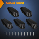 LED Cab Marker Lights 5 PCS 16 LED Smoke Lens Amber Clearance Roof Running Light Compatible with1984-1997 Ford F150 F250 F350 Pickup Trucks 1988-1997 Ford F Super Duty