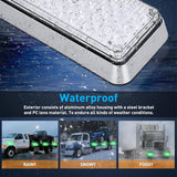 2PCS 42LED Green Wireless Magnetic Strobe Lights Portable Warning Hazard Light Surface Mount Waterproof 5 Patterns for 12V 24V Cars Trucks Van Off Road Vehicles ATV