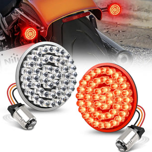 LED Turn Signal Rear Brake Running Lights 1157 Double Contacts Plug and Play For Harley Davidson Dyna Sportster Touring Street Glide Road Glide Road King Iron 883 Nilight