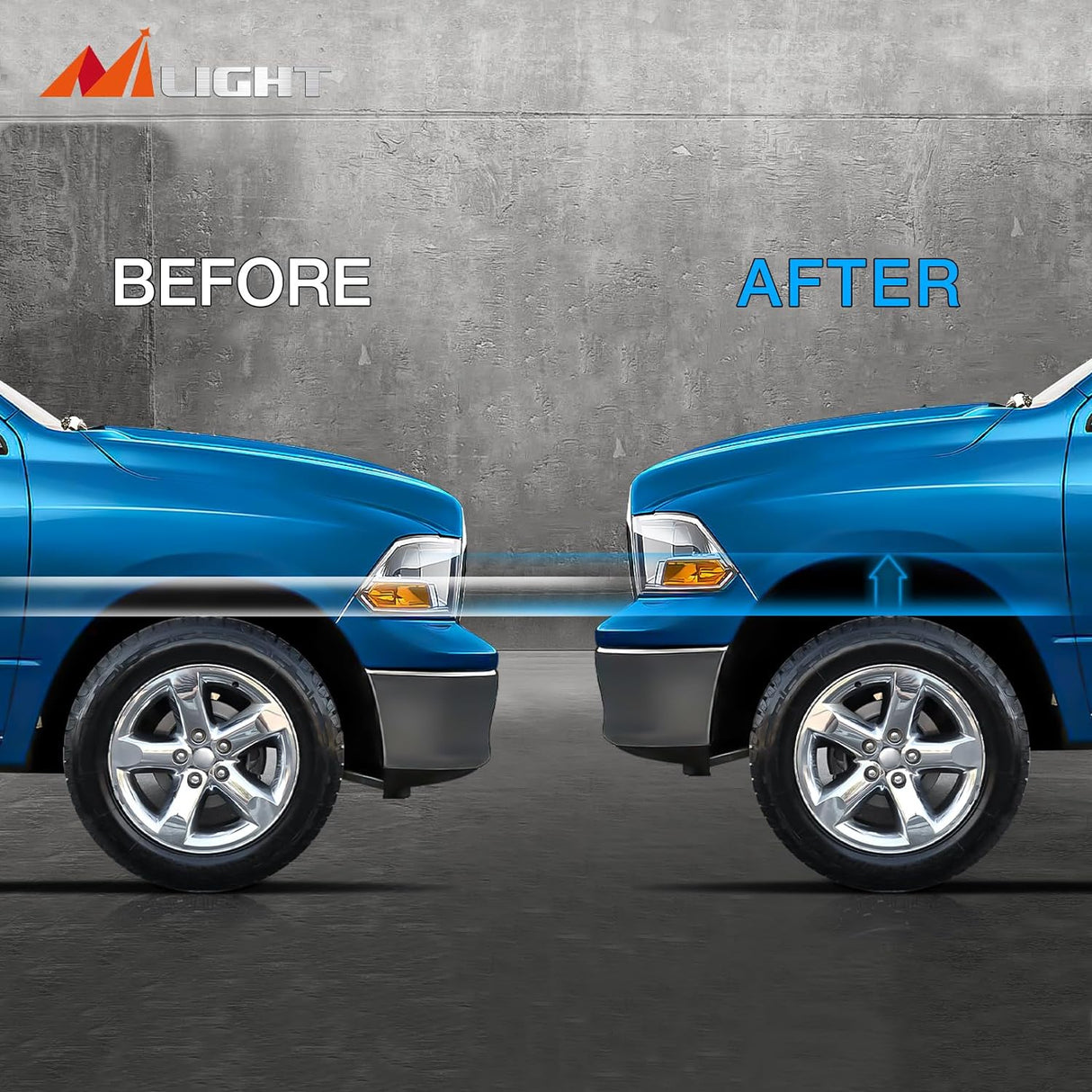 2 Inch Front Leveling Lift Kit for 2006-2023 Dodge Ram 1500 4WD Strut Spacer Suspension Lift Kits Nilight