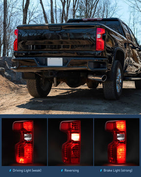 2019-2023 Chevy Silverado 1500 2020-2023 Silverado 2500HD 3500HD Taillight Assembly Rear Lamp Replacement OE Style Driver Passenger Side Nilight