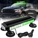 14.5 Inch 30LED Strobe Light Bar Double Side Rooftop Green White