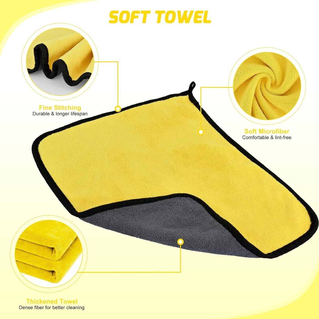 Automotive Tools 27PCS Car Detailing Kit Auto Cleaning Tools Wash Set with Storage Carry Bag Home Use for Interior Exterior Deep Clean Polish Car Care Windshield Dashboard Seat Air Vents Wheels Tires, Yellow