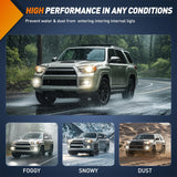 Fog Lights Assembly Compatible with 2006 2007 2008 2009 Toyota 4runner Left Driver and Right Passenger Side Clear Lens w/9006 12V 51W Bulbs