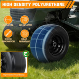 13x6.50-6 Solid Lawn Mower Tires, 13 Inch Flat-Free Polyurethane Tire with 3/4 Inch Axle Bore & 3.25 Inch Hub Length, Airless Replacement Wheels for Riding Lawn Mowers, 2 Pack