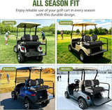 Golf Cart Rear Seat Cover 1PC Grey Black Club Car EZGO Yamaha | Breathable Sandwich Mesh Sun Scratch Resistant Washable No Staple Fits Aftermarket Rear Seats for Club Car EZGO Yamaha