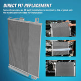 AC Condenser Compatible with Jeep Grand Cherokee 2011-2021 Dodge Durango V6 V8 3.6L 5.7L 2011-2021 Air Conditioning A/C Condenser w Receiver Drier Replace# 3893, 7013893, CH3030242, 55038003AE