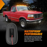 LED Cab Marker Lights 5 PCS 16 LED Smoke Lens Amber Clearance Roof Running Light Compatible with1984-1997 Ford F150 F250 F350 Pickup Trucks 1988-1997 Ford F Super Duty