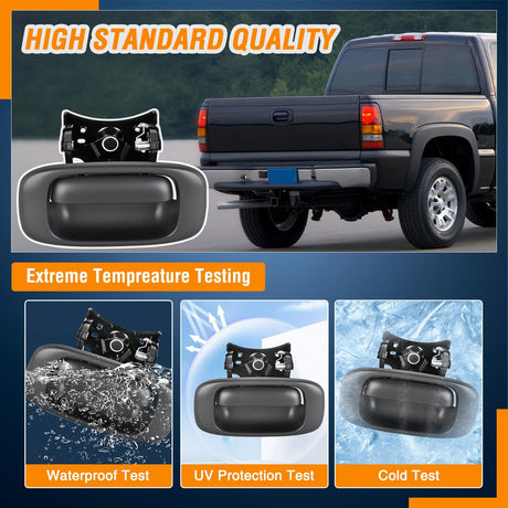 Tailgate Handle Car Liftgate Latch Handles Assembly Compatible with 1999 00 01 02 03 04 05 06 2007 Chevy Silverado GMC Sierra 1500 2500 3500 Replaces#76106 15997911 15228539 15228541 15228540