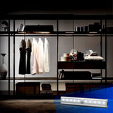 Motion Sensor Closet Lights 3PCS Cabinet Light DIY Stick-on Anywhere Portable 10LED Wireless Cabinet Night/Stairs Light Bar Safe Lights with Magnetic Strip-Cool White, 2 Years Warranty