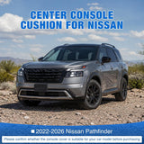 Center Console Cover for Nissan Pathfinder 2022-2026 Armrest Cover | for Pathfinder 2022 23 24 25 2026 Accessories Nappa Leather Middle Console Cushion Waterproof Anti-Scratch Arm Rest Pad Black