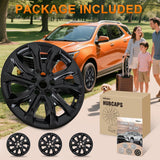 Wheel Cover Hubcaps 17 Inch Compatible with Chevy Chevrolet Equinox 2018 2019 2020 2021 Hub Caps 17 inch Set of 4 Rim Covers Protector Wheel Replacement 84450624 ABS PC 10 Spoke Style Black