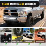 Hidden Bumper Mounting Brackets for 2010-2020 Dodge Ram 2500 3500 | Designed for 40 Inch Single Double Row Curved LED Light Bar,Heavy-Duty Steel,Front Lower Hidden Bumper Brackets