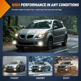 Fog Lights Assembly Compatible with 2003 2004 2005 2006 2007 2008 Toyota Matrix 2003-2008 Pontiac Vibe 2004-2010 Scion TC Clear Lens w/9006 12V 55W Bulbs