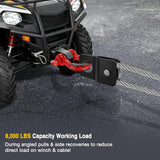 4 Ton Winch Snatch Block Towing Pulley Blocks 8000 LBS Capacity, Heavy Duty Offroad Recovery Accessory for Synthetic Rope & Steel Cable Universal ATV UTV