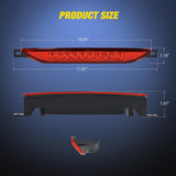 Third Brake Light for Dodge Caliber 2007-2012, Cherokee 11-17, Red | for Dodge Caliber 2007-2012 Durango 2011-2017 Jeep Cherokee 2011-2017 Compass 2007-2016, High Mount 3rd Stop Car Rear Center