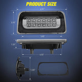 Third Brake Light for Chevy S10 GMC Sonoma 1994-2003, Smoked Lens | for Chevy S10 GMC Sonoma 1994-2003, Isuzu Hombre 1996-2000, High Mount 3rd Stop LED Lights Replacement