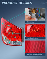 Taillight Assembly Compatible with 2011 2012 2013 2014 2015 Chevy Cruze 2016 Limited Outer Tail Light OE Style Rear Lamp Replacement Driver Side