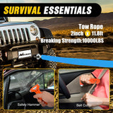 Car Emergency Kit with Jumper Cable Air Compressor Tire Repair Essential Tools First Aid Alligator Connector Electrical Kit for Travel Camping Outdoor Cars Truck SUV RV