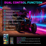 COB RGB LED Whip Light 1PC 2FT Spiral Antenna Whips | Bluetooth APP and Remote Control with DIY Chasing Patterns Music Sync and Spring Base for ATV UTV RZR Can Am and Truck