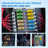6PCS Circuit Breaker Manual Resettable Fuse Assortment Kit 12V-32V Low Profile ATO ATC Standard Regular 5A 10A 15A 20A 25A 30A Blade Fuses for Automotive Cars Trucks SUV Boat