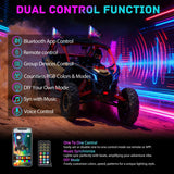 COB RGB LED Whip Light 2PCS 2FT Spiral Antenna Whips | Bluetooth APP and Remote Control with DIY Chasing Patterns Music Sync and Spring Base for ATV UTV RZR Can Am and Truck