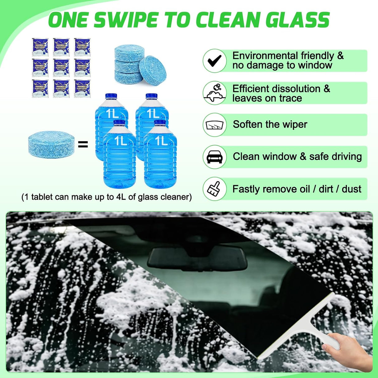 Automotive Tools 52PCS Car Detailing Kit Auto Cleaning Tools Wash Set with Storage Carry Bag Home Use for Interior Exterior Deep Clean Polish Car Care Windshield Dashboard Seat Air Vents Wheels Tires, Green