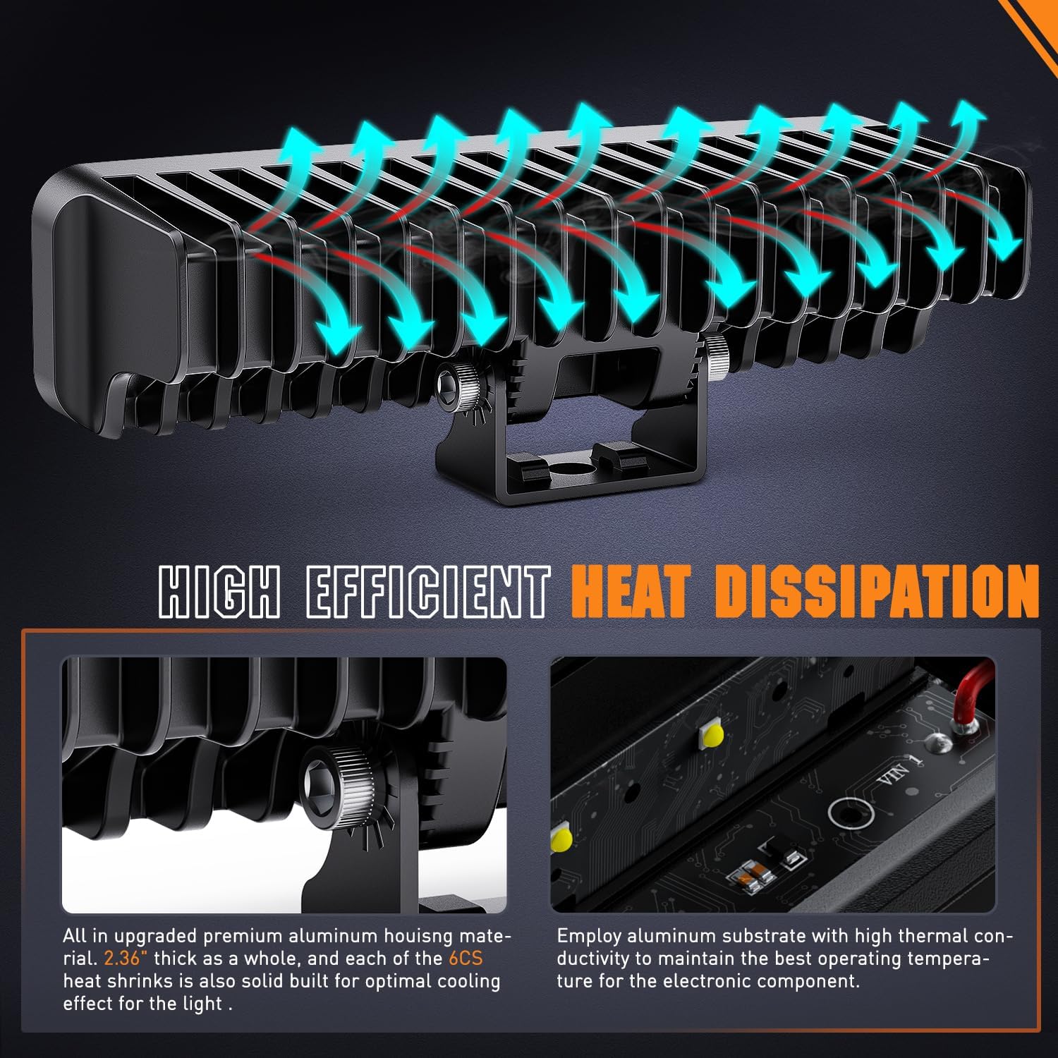 6.5" 30W 3250LM Spot LED Light Bars (Pair) | 16AWG DT Wire Nilight