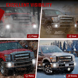 LED Fog Light Assembly Compatible with 2011 2012 2013 2014 2015 2016 Ford F250 F350 F450 F550 with Daytime Running Lights Driving Lamp Plug and Play Driver side and Passenger Side