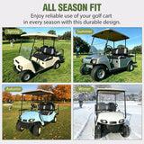 Golf Cart Front Seat Cover 1PC Grey Black EZGO TXT RXV Club Car DS | Breathable Sandwich Mesh Sun Scratch Resistant Washable No Staple Fits 1994-2013 EZGO TXT RXV and 2000-2026 Club Car DS