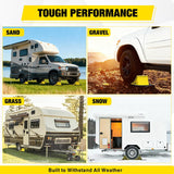 Wheel Chocks, Heavy Duty Wheel Stopper for Car, Truck, RV, Trailer, Caravan, Motorcycle, 8.7 Inch x 4.8 Inch x 4.2 Inch, 2-Pack(Yellow)