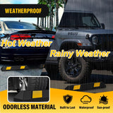 36 Inch Parking Curb - Heavy Duty Rubber Garage Driveway Wheel Parking Stopper Blocks for Cars, SUVs, and Trucks