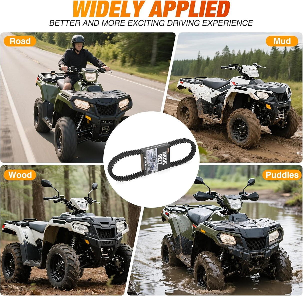 Drive Belt 3211113 19C3982 Compatible with Polaris Ranger 500 RZR 800 Belts Sportsman 500 570 800 EFI 450 H.O. Touring 6x6 Model for Polaris Clutch 2007-2020 Heavy Duty ATV UTV CVT Belt,1 PCS