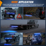 48 Inch Truck Tailgate Strobe Light Strip Tail Emergency Bar Rear Window Warning Lamp Ultra-Bright Double Row 288 LED for Pickup Trailers Construction Vehicles Car SUV, Blue