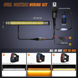 LED Light Bar with Amber DRL 30 Inch 240W Offroad Light Anti-Glare Flood Spot Combo LED Driving Light IP68 w/ 12AWG DT Connector Wiring Harness for Pickup Truck SUV ATV UTV Boat 4x4