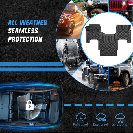 TPE Floor Mats for Volvo VNL 300 430 630 670 730 780 2004-2018 Volvo VT Models 2006-2010 All Weather Custom Fit Heavy Duty Floor Liners