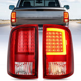 Taillight Assembly Compatible with 2009 2010 2011 2012 2013 2014 2015 2016 2017 2018 Dodge Ram 1500 2010-2018 Ram 2500 3500 Incandescent Type Upgrade LED Tube Tail Lights Rear Brake Lamps