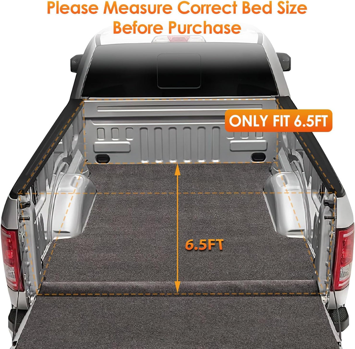 Soft Roll-Up Tonneau Cover for Toyota Tundra 2022 2023 2024 2025 6.5ft Bed, Waterproof Low Profile Truck Bed Cover