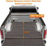 Soft Roll-Up Tonneau Cover for Toyota Tundra 2022 2023 2024 2025 6.5ft Bed, Waterproof Low Profile Truck Bed Cover