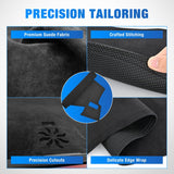 Dash Cover for Honda Civic 2022 2023 2024 2025, Custom Fit Suede Dashboard Mat Non‑Slip Sunshade Glare Protector Interior Accessories Black