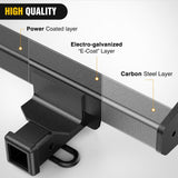 2 Inch Receiver Tow Hitch for 2018-2024 Subaru Crosstrek All | Class 3 Trailer Hitch for 2018 2019 2020 2021 2022 2023 2024 Subaru Crosstrek All Black Powder Coated
