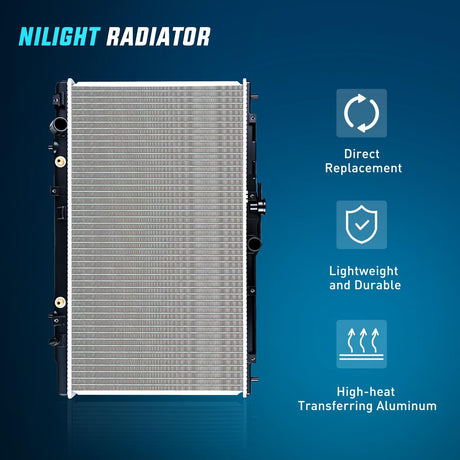 Radiator for Honda Accord 1998 1999 2000 2001 2002, Acura 1999-2001 V6 3.2L 3.0L, Automatic Trans